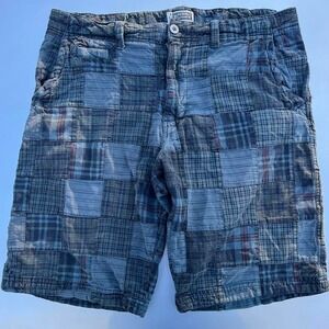 Y2K patchwork route 66 shorts